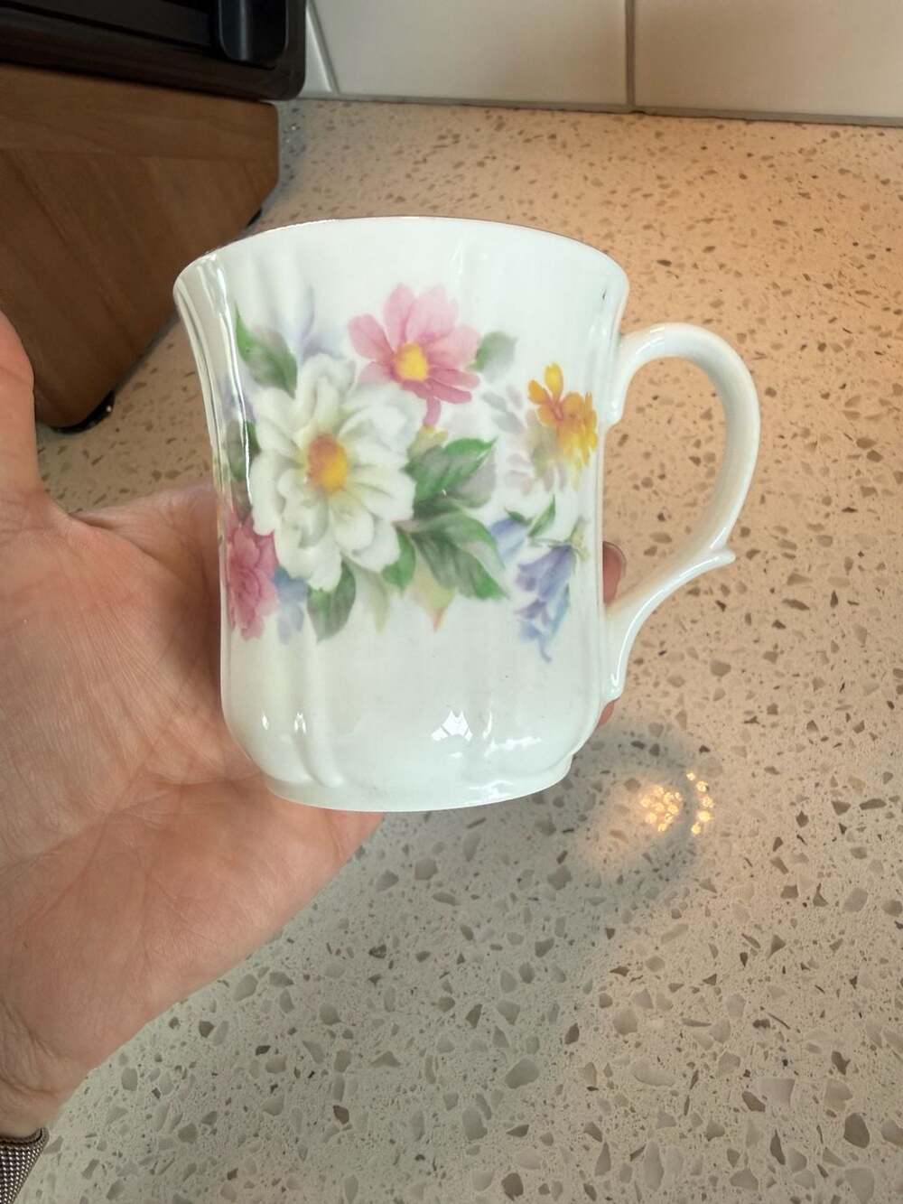 Duchess England Fine Bone China Floral Tea Cup with Gold Trim